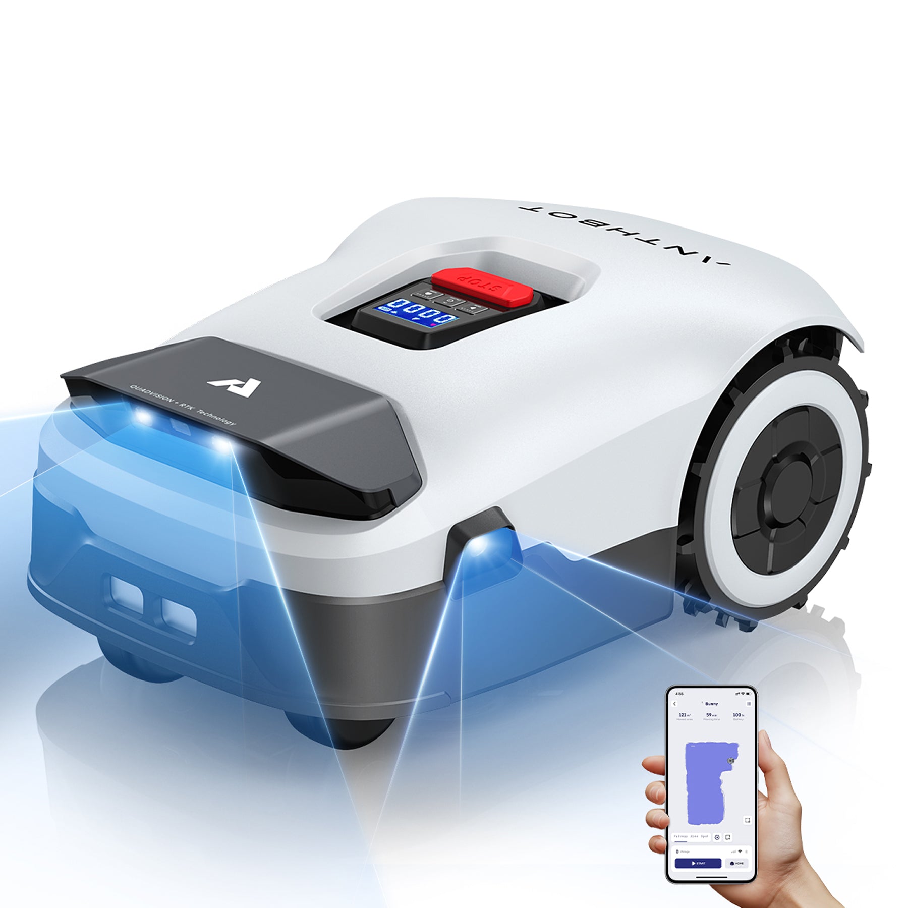 ANTHBOT Genie: Robot cortacésped inteligente con IA - Sin cables