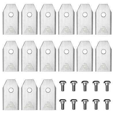 ANTHBOT robot lawn mower blades set with 15 stainless steel replacement blades and 10 screws for Pion, Genie, and M Series.