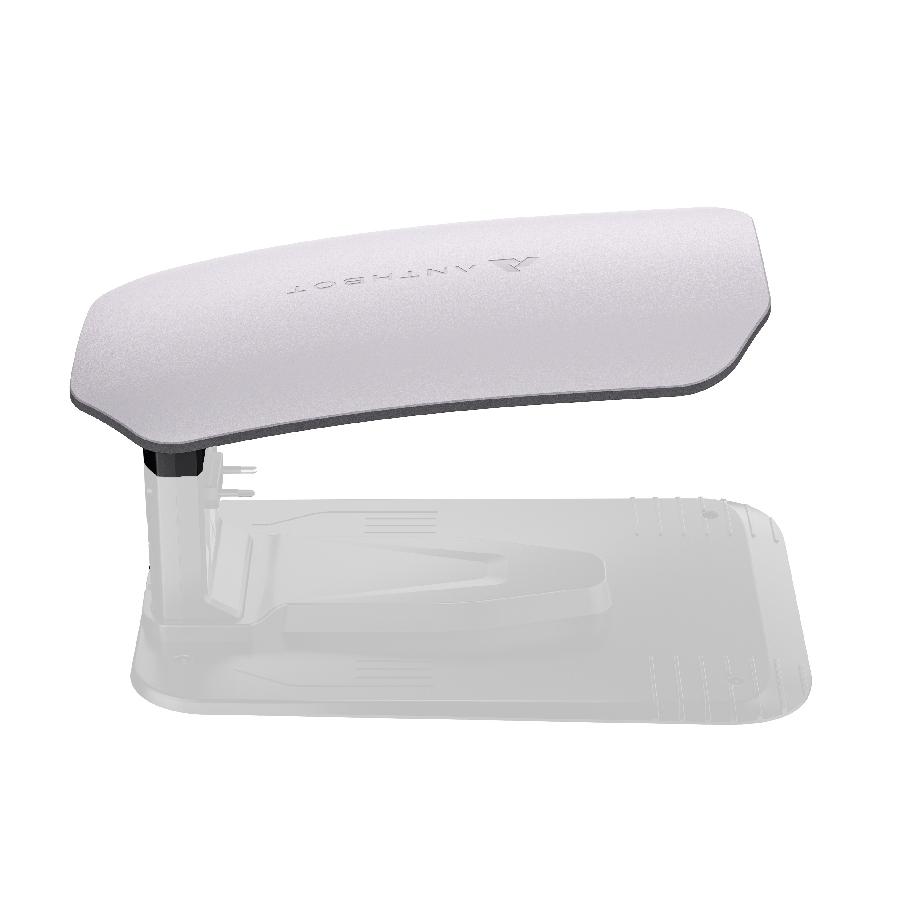 ANTHBOT Garage M shown with the full garage cover and base for robot mower protection outdoors.