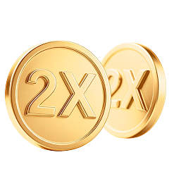 2 × points de récompense & Gagnez 500 points