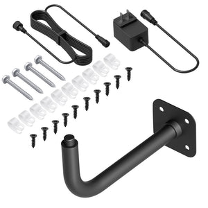 RTK Wall Mount Kit includes wall bracket, power adapter, cable, screws, and clips for mounting the RTK base station,products
